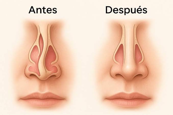 Primer plano de un rostro de perfil tres cuartos, con la nariz en primer término